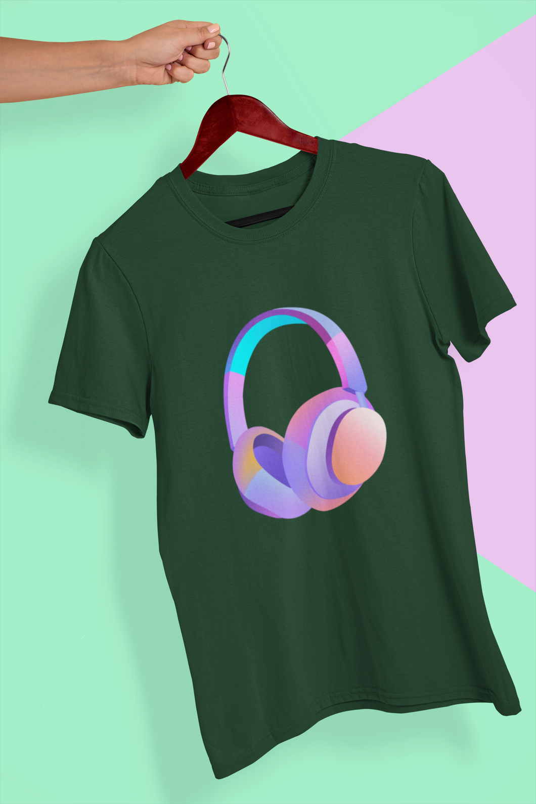 Headphones Women Half Sleeves T-shirt- KidsFashionVilla