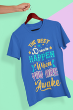 Load image into Gallery viewer, Best Dream Quotes Women Half Sleeves T-shirt- KidsFashionVilla
