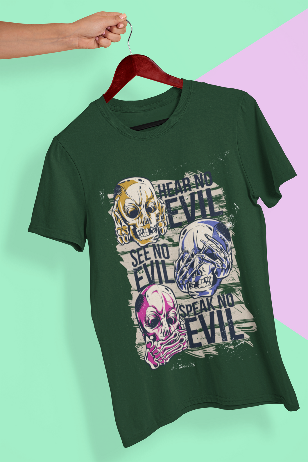 Hear No Evil Mens Half Sleeves T-shirt- KidsFashionVilla