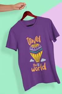 Travel The World Women Half Sleeves T-shirt- KidsFashionVilla