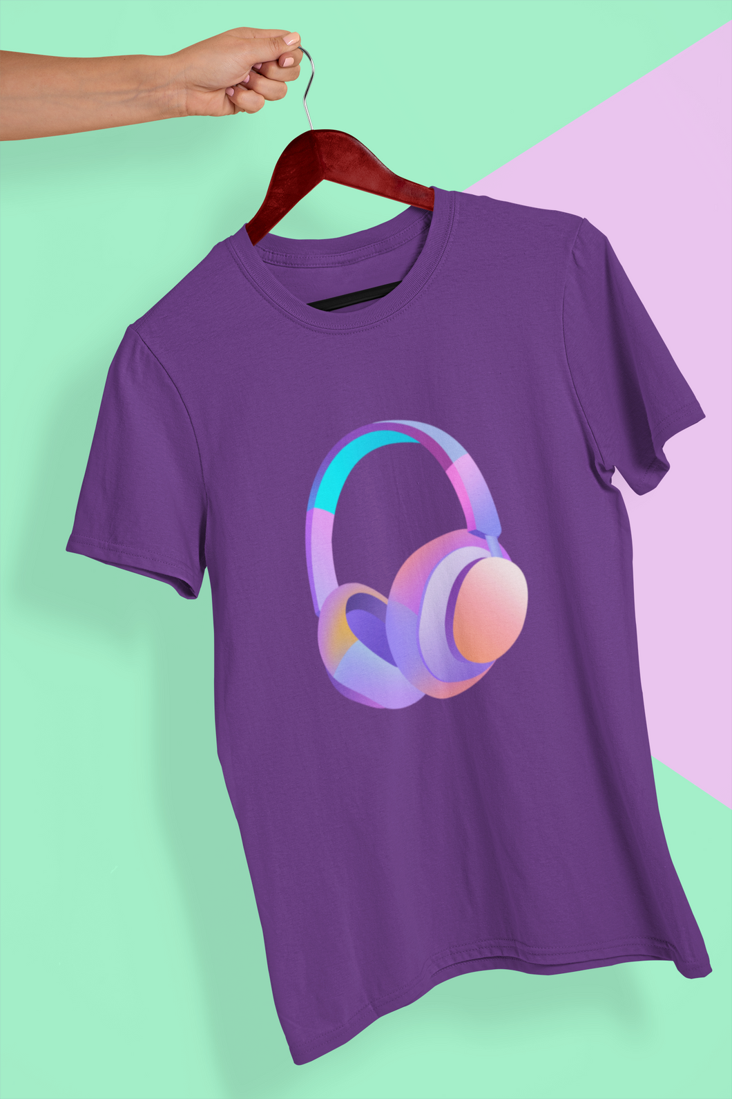 Headphones Women Half Sleeves T-shirt- KidsFashionVilla