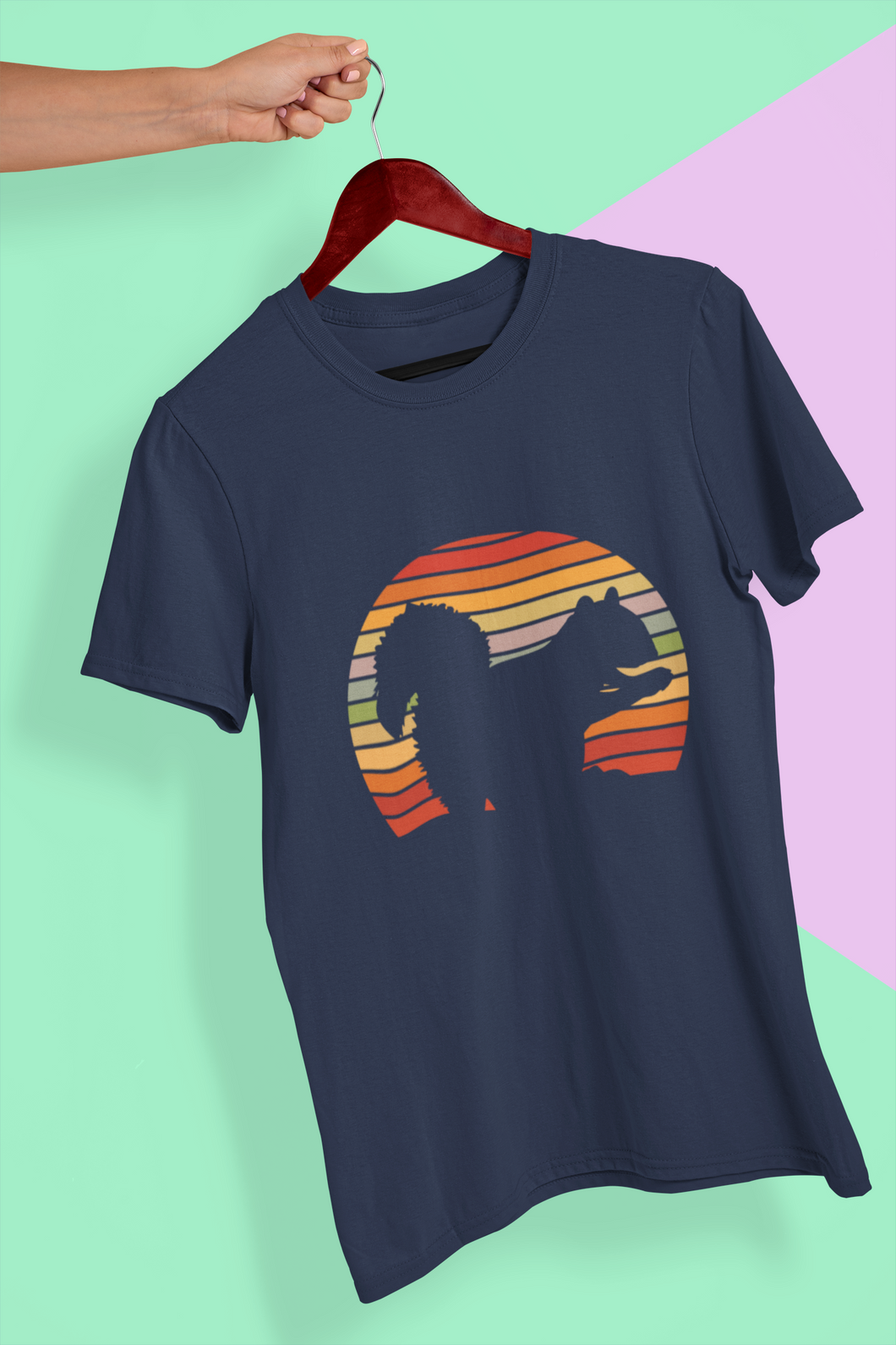 Retro Squirrel Women Half Sleeves T-shirt- KidsFashionVilla