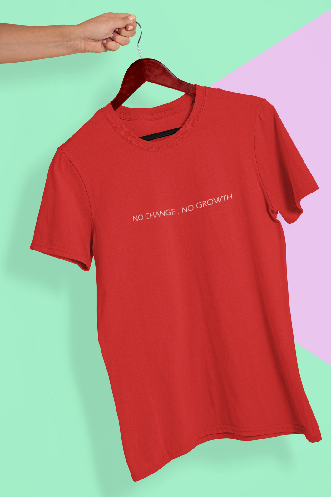 No Changes No Growth Minimal Women Half Sleeves T-shirt- KidsFashionVilla