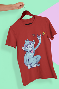 Rocker Monkey Women Half Sleeves T-shirt- KidsFashionVilla
