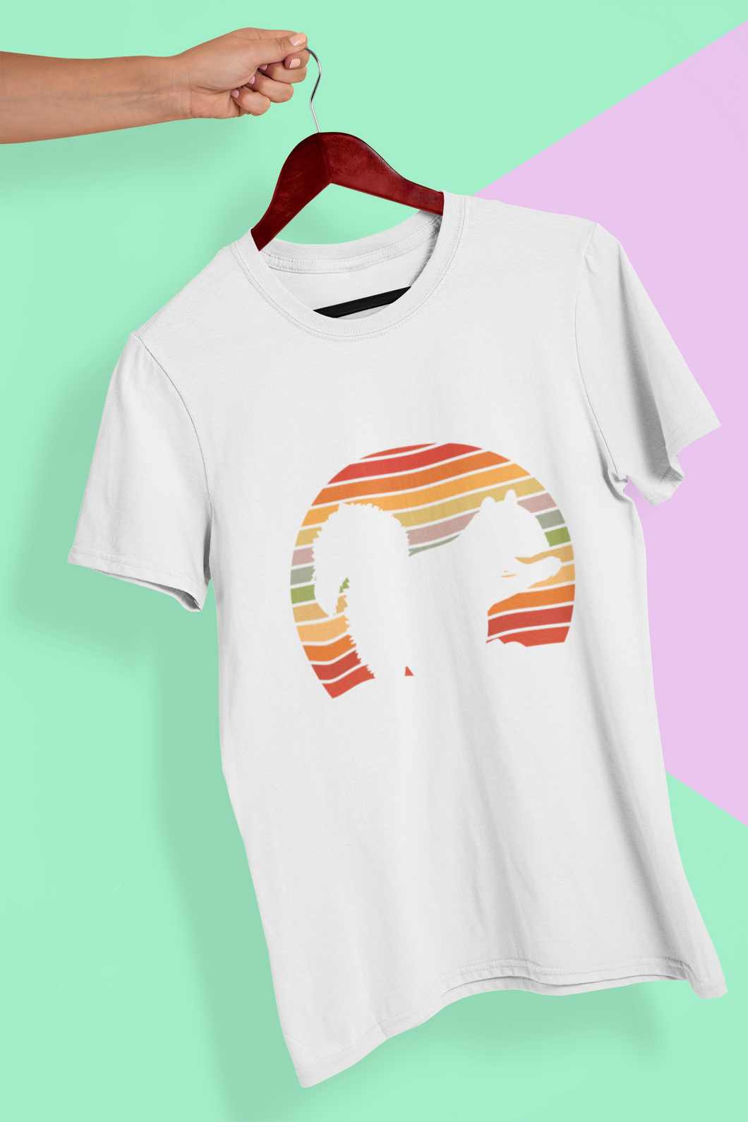 Retro Squirrel Mens Half Sleeves T-shirt- KidsFashionVilla