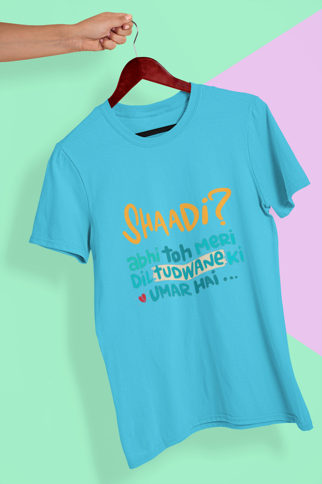 Shaadi Women Half Sleeves T-shirt- KidsFashionVilla