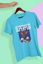 Load image into Gallery viewer, Superhero Pug Mens Half Sleeves T-shirt- KidsFashionVilla
