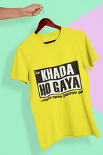 Load image into Gallery viewer, Lo Khada Ho Gaya Mens Half Sleeves T-shirt- KidsFashionVilla
