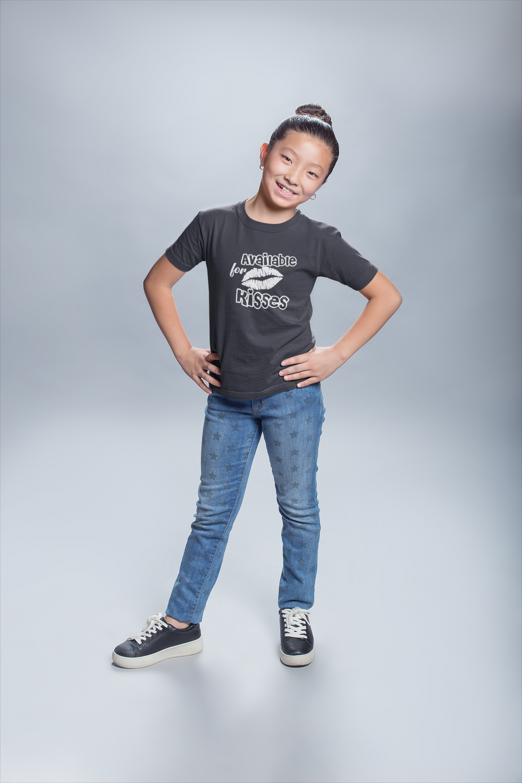 Available For Kisses New Year Half Sleeves T-Shirt For Girls -KidsFashionVilla