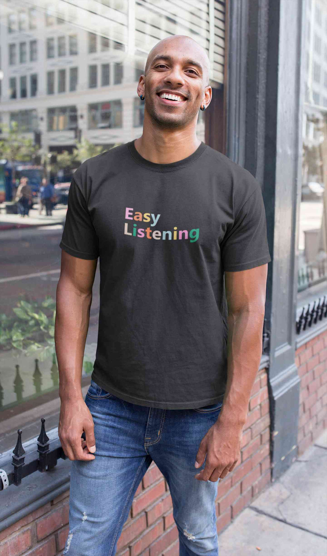 Easy Listening Mens Half Sleeves T-shirt- KidsFashionVilla