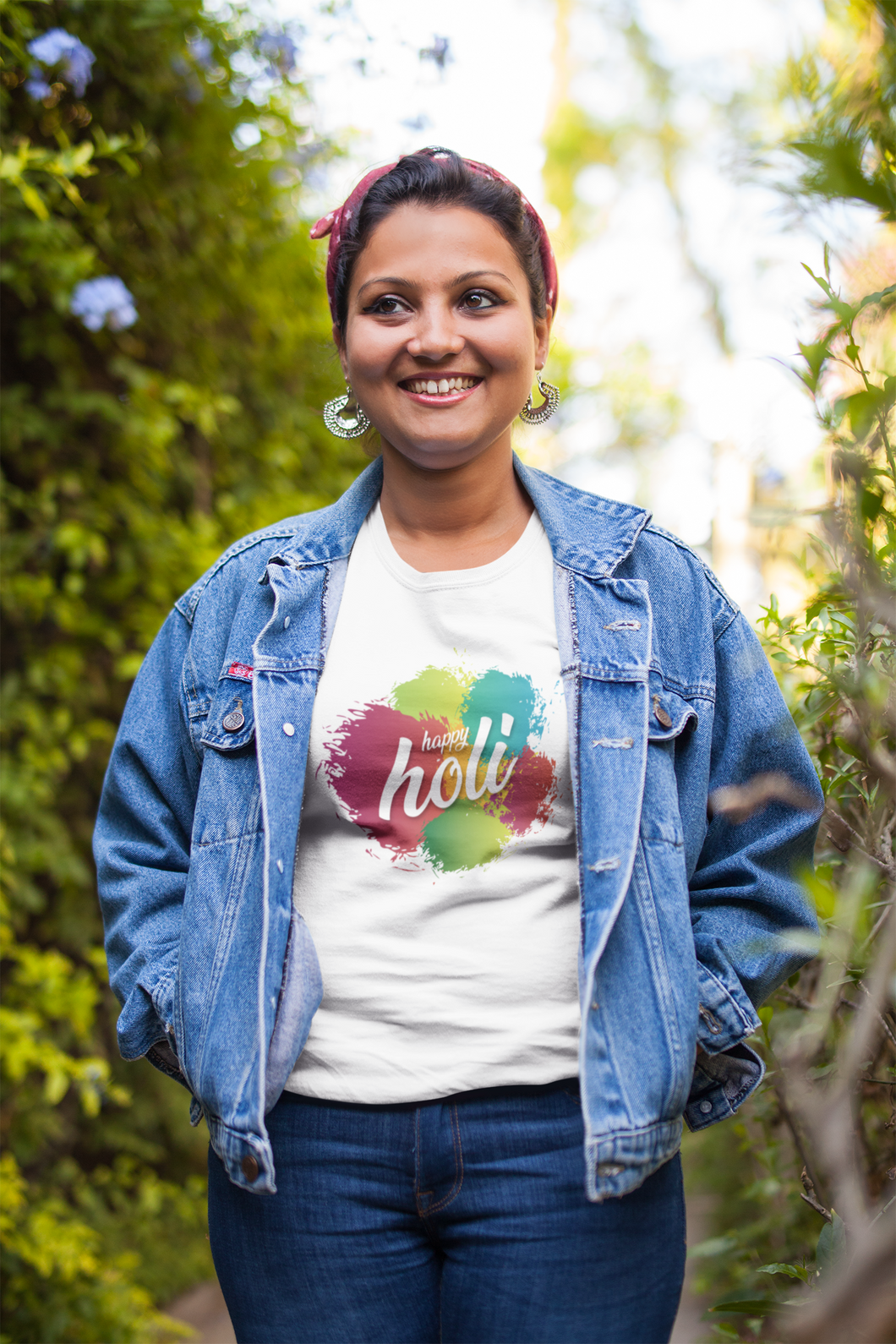 Happy Holi Women Half Sleeves T-shirt- KidsFashionVilla