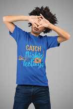 Load image into Gallery viewer, Catch Flights Not Feelings Mens Half Sleeves T-shirt- KidsFashionVilla

