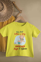 Load image into Gallery viewer, Custom Name Our First Father Day Half Sleeves T-Shirt for Boy-KidsFashionVilla
