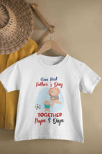 Load image into Gallery viewer, Custom Name Our First Father Day Half Sleeves T-Shirt For Girls -KidsFashionVilla
