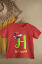 Load image into Gallery viewer, Custom Name Christmas Half Sleeves T-Shirt For Girls -KidsFashionVilla
