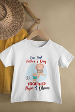 Load image into Gallery viewer, Custom Name Our First Father Day Half Sleeves T-Shirt for Boy-KidsFashionVilla
