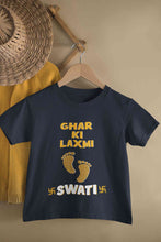 Load image into Gallery viewer, Custom Name Ghar Ki Laxmi Half Sleeves T-Shirt For Girls -KidsFashionVilla
