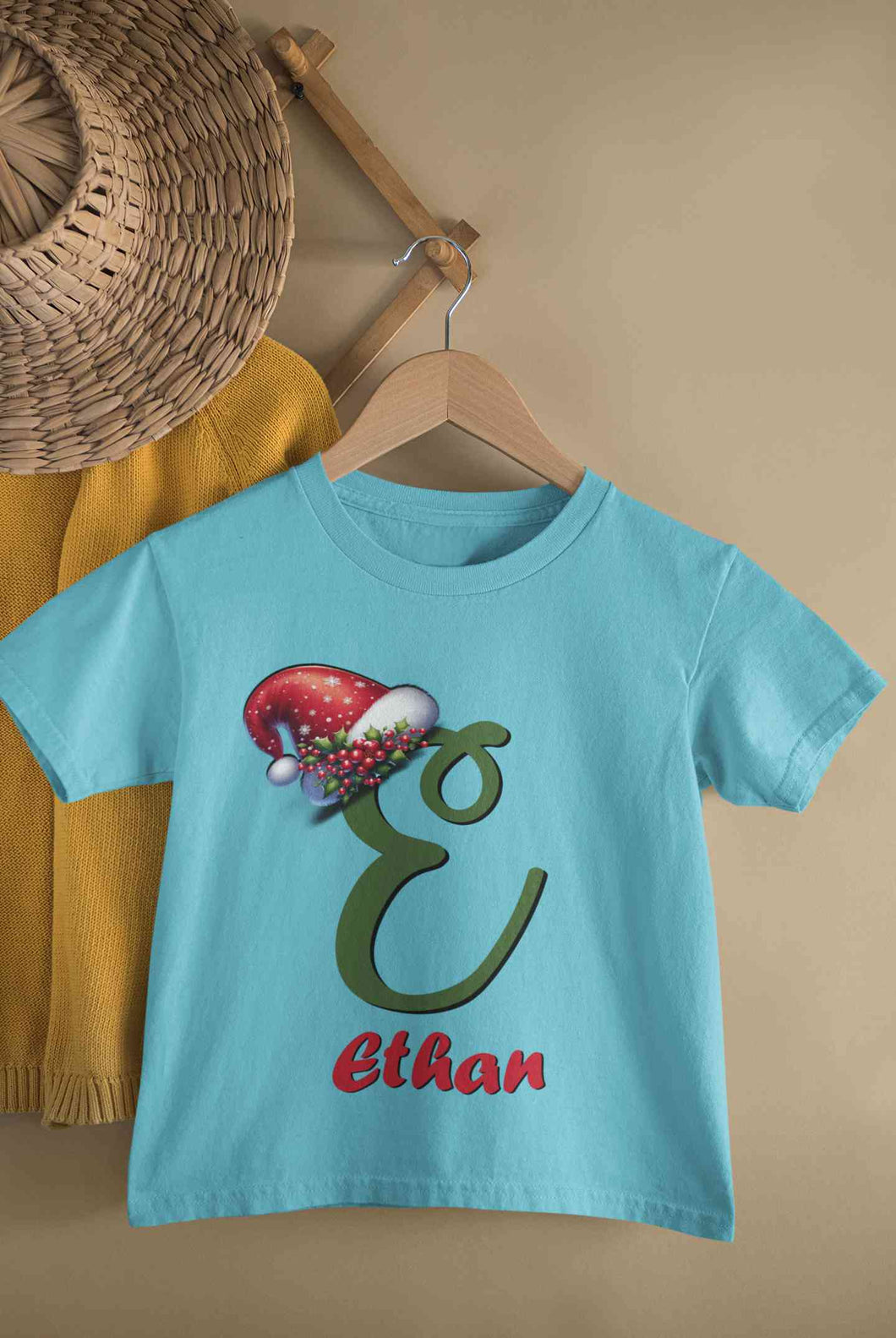 Custom Name Christmas Half Sleeves T-Shirt for Boy-KidsFashionVilla