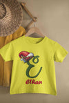 Custom Name Christmas Half Sleeves T-Shirt for Boy-KidsFashionVilla