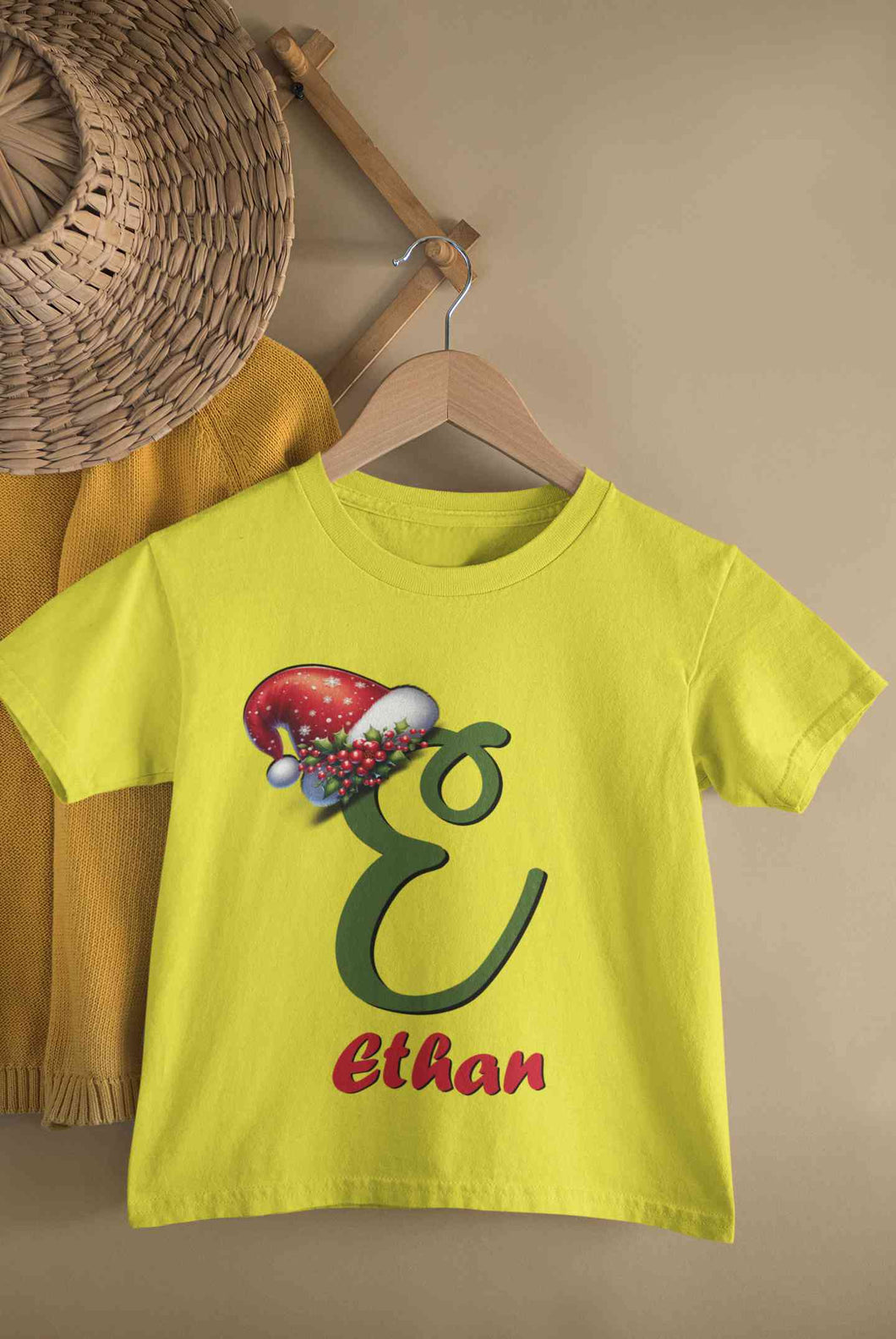 Custom Name Christmas Half Sleeves T-Shirt for Boy-KidsFashionVilla