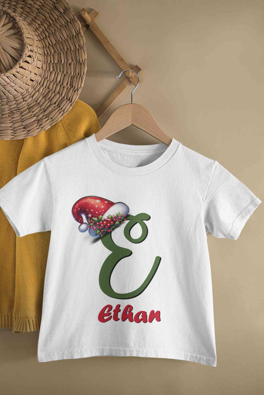 Custom Name Christmas Half Sleeves T-Shirt for Boy-KidsFashionVilla