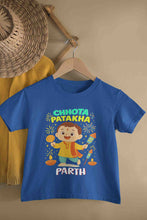 Load image into Gallery viewer, Custom Name Chhota Patakha With Diwali Half Sleeves T-Shirt for Boy-KidsFashionVilla
