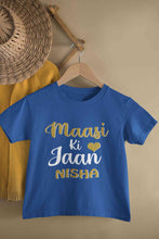 Load image into Gallery viewer, Custom Name Maasi ki Jaan Half Sleeves T-Shirt For Girls -KidsFashionVilla
