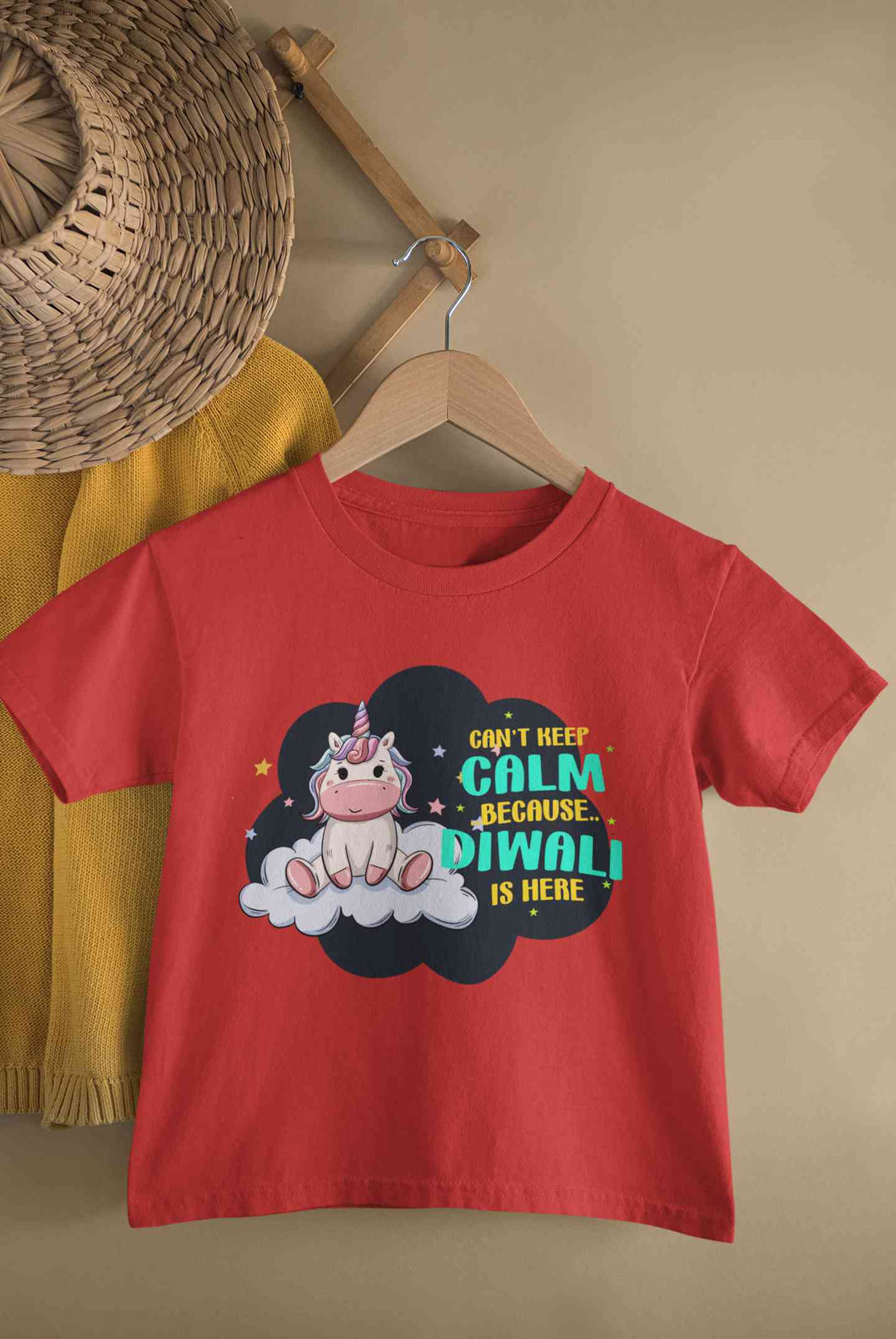 Can Not Keep Calm Because Diwali Is Here Half Sleeves T-Shirt For Girls -KidsFashionVilla