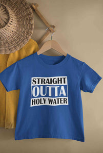 Holy Water Baptism Christening Day Half Sleeves T-Shirt for Boy-KidsFashionVilla