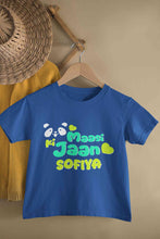 Load image into Gallery viewer, Custom Name Panda Maasi ki Jaan Half Sleeves T-Shirt For Girls -KidsFashionVilla

