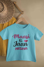 Load image into Gallery viewer, Custom Name Maasi ki Jaan Half Sleeves T-Shirt For Girls -KidsFashionVilla
