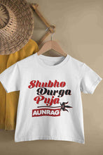 Load image into Gallery viewer, Custom Name Shubo Durga Puja Half Sleeves T-Shirt for Boy-KidsFashionVilla
