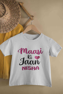 Custom Name Maasi ki Jaan Half Sleeves T-Shirt For Girls -KidsFashionVilla