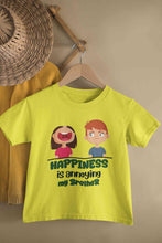 Load image into Gallery viewer, Happiness Is Annoying My Brother Raksha Bandhan Half Sleeves T-Shirt for Boy-KidsFashionVilla
