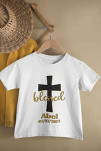 Load image into Gallery viewer, Custom Name And Date Blessed Baptism Christening Day Half Sleeves T-Shirt for Boy-KidsFashionVilla
