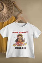Load image into Gallery viewer, Custom Name Ghar Ki Laxmi Half Sleeves T-Shirt For Girls -KidsFashionVilla

