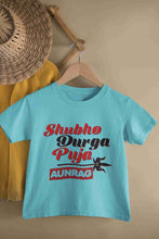 Load image into Gallery viewer, Custom Name Shubo Durga Puja Half Sleeves T-Shirt for Boy-KidsFashionVilla
