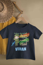 Load image into Gallery viewer, Custom Name Saluting Those People Who Made This Day Possible Jai Hind Independence Day Half Sleeves T-Shirt for Boy-KidsFashionVilla
