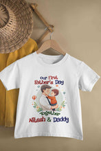 Load image into Gallery viewer, Custom Name Our First Father Day Half Sleeves T-Shirt for Boy-KidsFashionVilla

