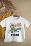 Custom Name Saluting Those People Who Made This Day Possible Jai Hind Independence Day Half Sleeves T-Shirt for Boy-KidsFashionVilla