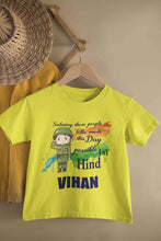 Load image into Gallery viewer, Custom Name Saluting Those People Who Made This Day Possible Jai Hind Independence Day Half Sleeves T-Shirt for Boy-KidsFashionVilla
