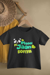 Custom Name Panda Maasi ki Jaan Half Sleeves T-Shirt For Girls -KidsFashionVilla