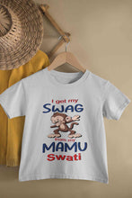 Load image into Gallery viewer, Custom Name Swag From My Mamu Half Sleeves T-Shirt For Girls -KidsFashionVilla
