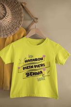 Load image into Gallery viewer, Ek Hazaron Mein Meri Behna Hai Raksha Bandhan Half Sleeves T-Shirt For Girls -KidsFashionVilla
