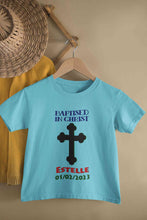 Load image into Gallery viewer, Custom Name And Date Baptised In Christ Christening Day Baptism Half Sleeves T-Shirt for Boy-KidsFashionVilla
