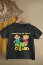 Load image into Gallery viewer, Custom Name Twinning For Rakhi Raksha Bandhan Half Sleeves T-Shirt for Boy-KidsFashionVilla

