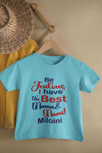 Custom Name I Have The Best Mama And Mami Half Sleeves T-Shirt For Girls -KidsFashionVilla