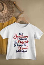 Load image into Gallery viewer, Custom Name I Have The Best Mama And Mami Half Sleeves T-Shirt For Girls -KidsFashionVilla
