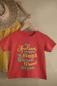Custom Name I Have The Best Mama And Mami Half Sleeves T-Shirt for Boy-KidsFashionVilla