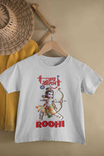 Load image into Gallery viewer, Custom Name Jai Shree Ram Half Sleeves T-Shirt For Girls -KidsFashionVilla
